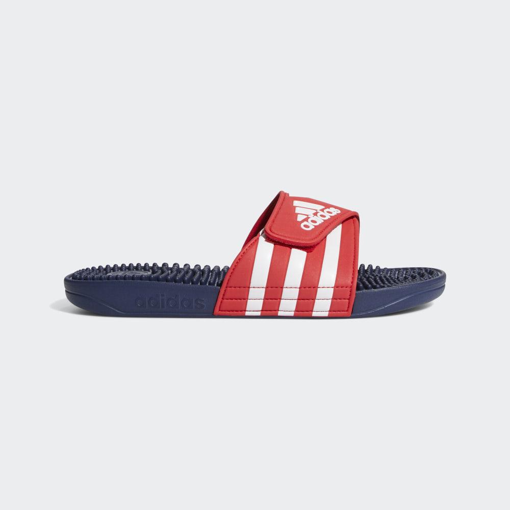 Adidas Men's Adissage Slides Deep Red/White/Dark Blue Ireland EG1904